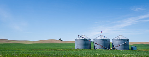Three silos in the Palouse © Weymarnphoto.com