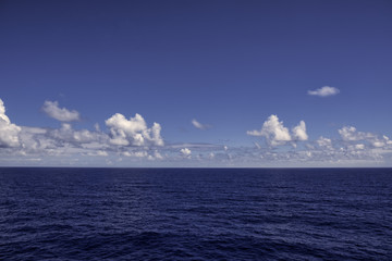 afternoon clouds over ocean