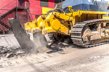 Road repair in the city