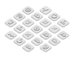 Isometric icons of data 