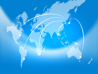 ビジネス背景　ビジネス　貿易　取引　ビジネスイメージ　世界地図　