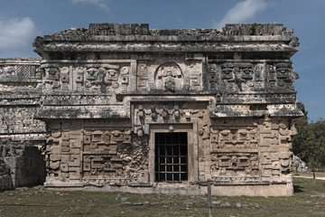 Mayan stone reliefs in Chichen Itza, Yucatan, Mexico