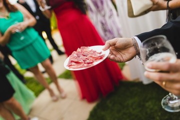 Appetizers in a Mediterranean wedding, a single-bite snack