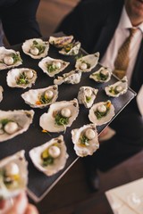 Appetizers in a Mediterranean wedding, a single-bite snack