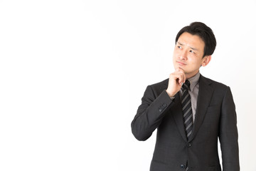 ビジネスマン　白バックイメージ