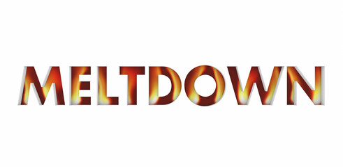 Meltdown Behavior Breakdown Anger Outburst Angry Word 3d Render Illustration