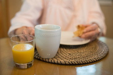 Woman Eating Breakfast 