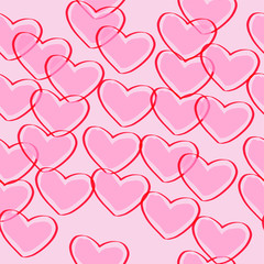 Love heart seamless pattern illustration vector