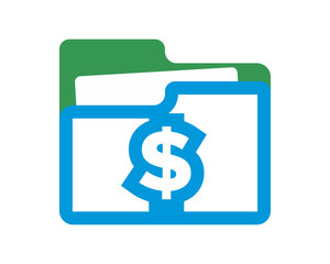 folder money business company office corporate image vector icon logo