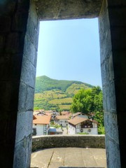 Leitza. Pueblo de 7 apellidos vascos en Navarra cerca de Pamplona, España