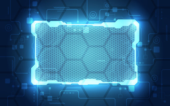 Abstract interface circuit board technology, vector background