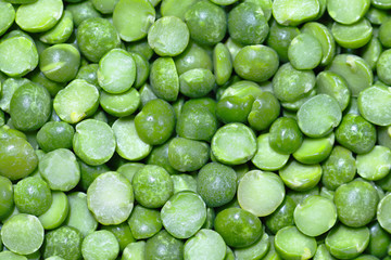 Many dried peas grains stacked creating a new texture
