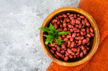 Vegetarian menu. Dishes from red beans