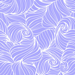 Abstract curves and shapes vector seamless pattern