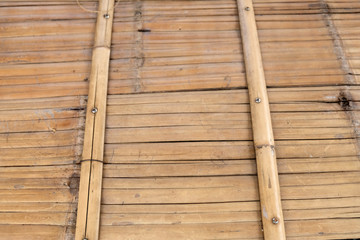old grungy thai handcraft of bamboo weave pattern fence