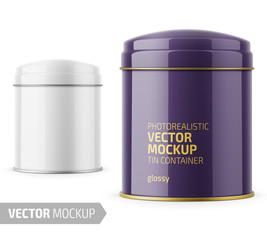 Round glossy tin can template.