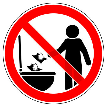 srr363 SignRoundRed - Verstopfungsgefahr: Feuchtt&uuml;cher bitte in den bereitgestellten M&uuml;lleimer, nicht in die Toilette werfen! - english: do not litter - please use a trash can - open toilet - g6186