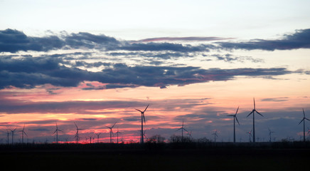 Fototapeta na wymiar Bratislava wind-power plants 