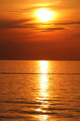 Sonnenuntergang im Hochformat