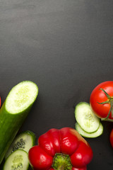 cucumber tomato pepper vegetables