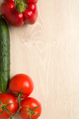 cucumber tomato pepper vegetables