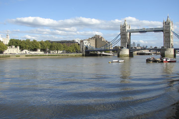 view of Tower Bridge and the River Thames, London (England)