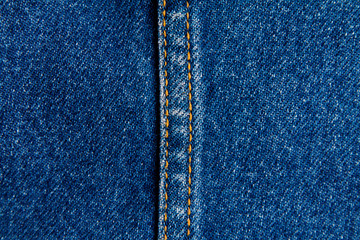 part of blue worn denim close-up, background