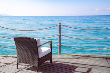 beach chair with sea view