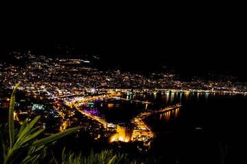 Alanya city at night