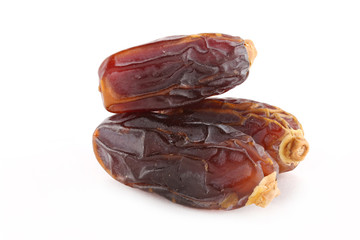 Dates fruit on white background in Saudi Arabia Dates