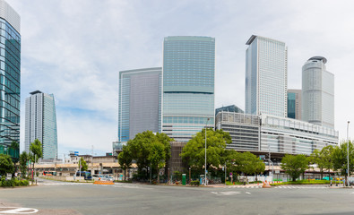 Fototapeta na wymiar JR Central Towers of Nagoya Station in Japan.