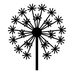 Field dandelion icon. Simple illustration of field dandelion vector icon for web design isolated on white background