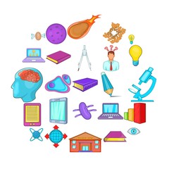 Cognizance icons set. Cartoon set of 25 cognizance vector icons for web isolated on white background