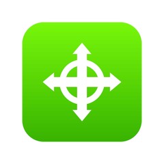 Obraz premium Arrows target icon digital green for any design isolated on white vector illustration