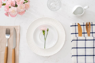 table setting of the fork and spoon