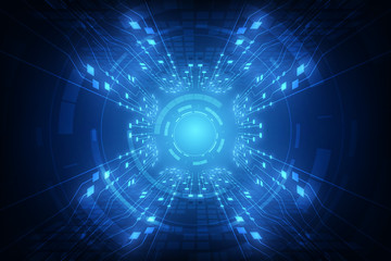 abstract circuit networking blockchain concept background