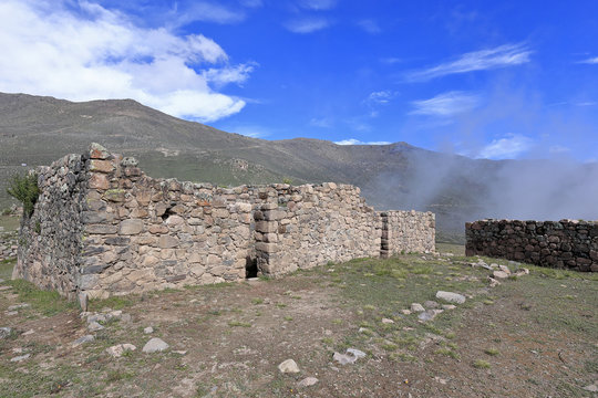 Die Ruinen von Maucallacta nahe Pampacolca in Arequipa, Peru