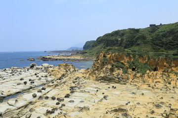 Fototapeta na wymiar Keelung, Taiwan at Heping Island coast.