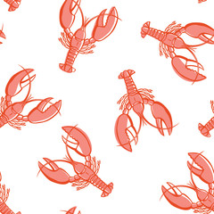 cook12/Red lobster seamless pattern.