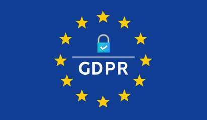 General Data Protection Regulation GDPR. Internet european safety. Privacy secure data protection