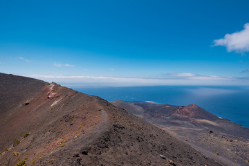San Antonio and Teneguia volcanos in La Palma island, Canary islands, Spain.