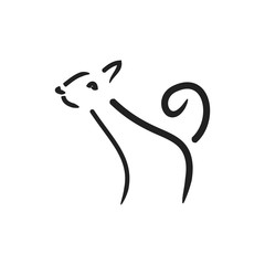 Logo on a white background in the form of a dog