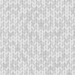Gray melange knitted fabric seamless pattern, vector