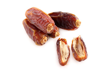 peel dates Dates fruit on white background in Saudi Arabia Dates