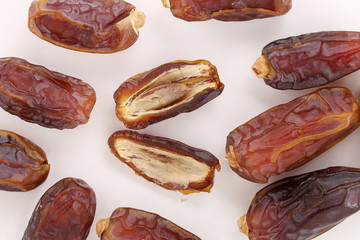 peel dates Dates fruit on white background in Saudi Arabia Dates