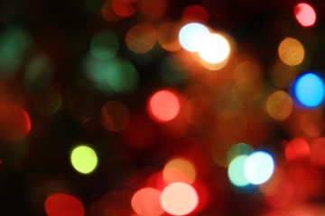 Bokeh lights background. Abstract multicolored light.Christmas concept.