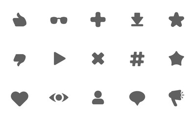 flat vector dark icons on white background .