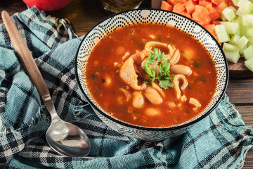 Pasta e fagioli - pasta and beans soup