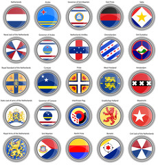 Set of icons. Flags of the Netherlands.