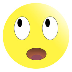 Cute Surprised on White Background. Isolated Illustration